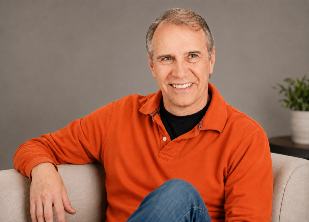 Steve Peters sitting comforably